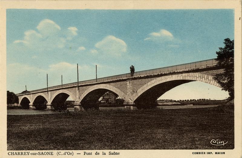 CHARREY-sur-SAONE (C.-d'Or) - Pont de la Saône COMBIER IMP. MACON
