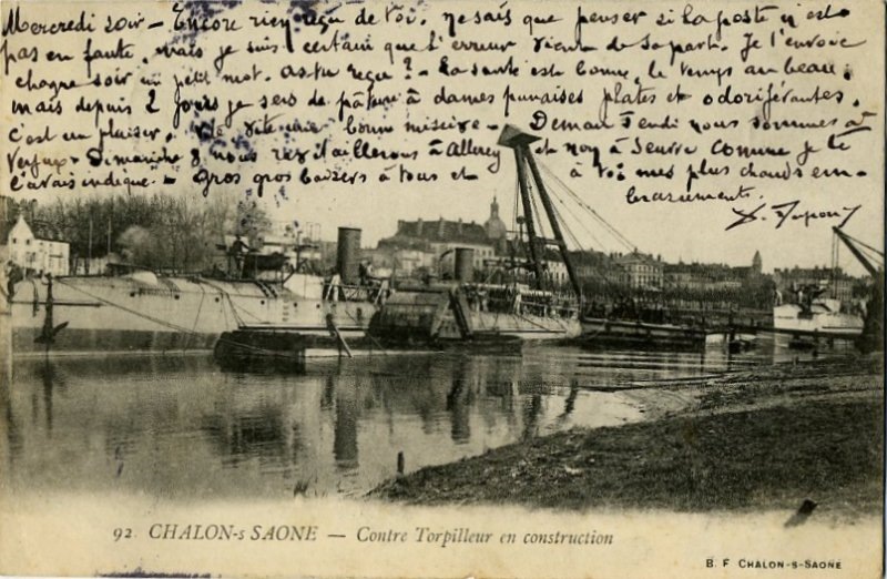 92. CHALON-s-SAONE - Contre Torpilleur en construction