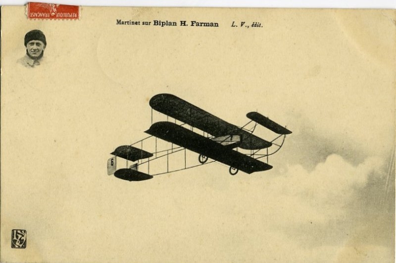 Martinet sur Biplan H. Farman