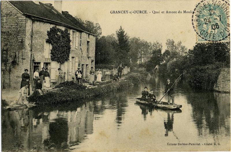 GRANCEY.s/OURCE.- Quai et Amont du Moulin