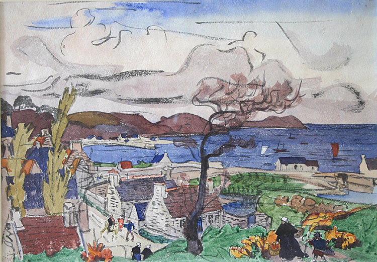 Le hameau de la Clarté ; appelé aussi Printemps en Bretagne ou Paysage marin