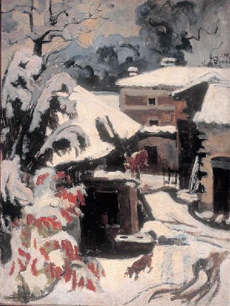 La neige ; Cour de ferme (autre titre)
