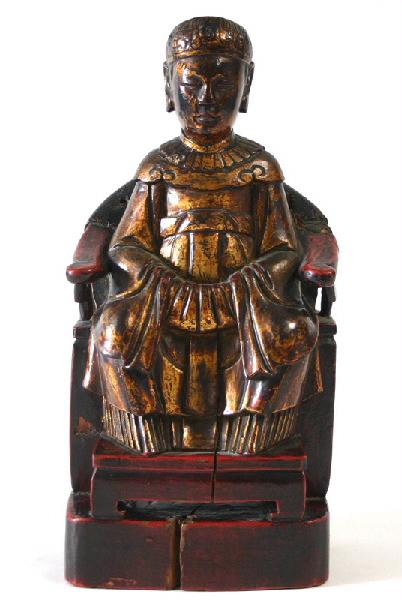 Déesse asiatique trônant