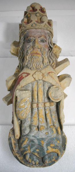 Clef de voûte représentant saint Pierre (?)