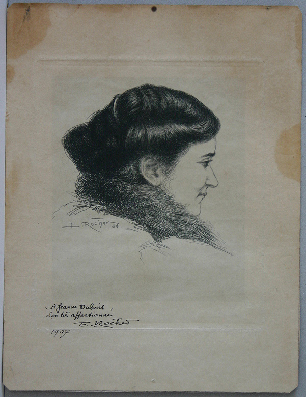Portrait de Jane Fernand-Dubois de profil