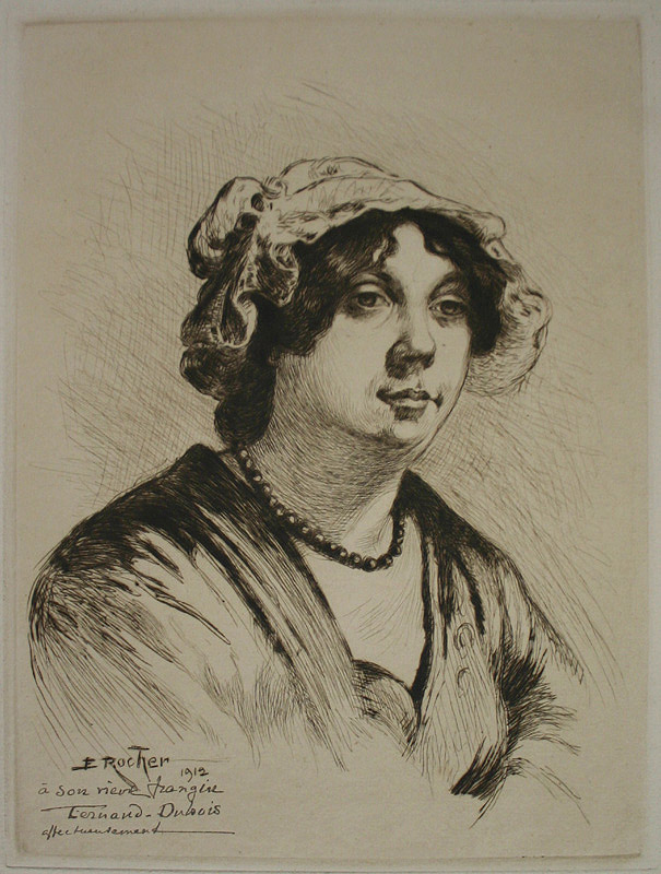 Portrait de femme avec une coiffe en dentelle