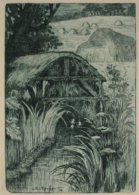 Paysage avec ruisseau