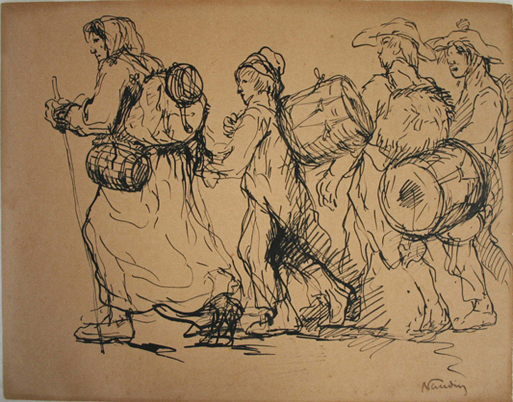 Les tambours et la cantinière