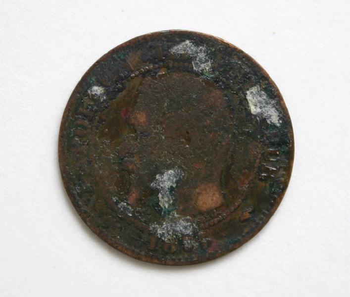 Pièce de 2 centimes, Napoléon III (1855) (effigie de Napoléon III)