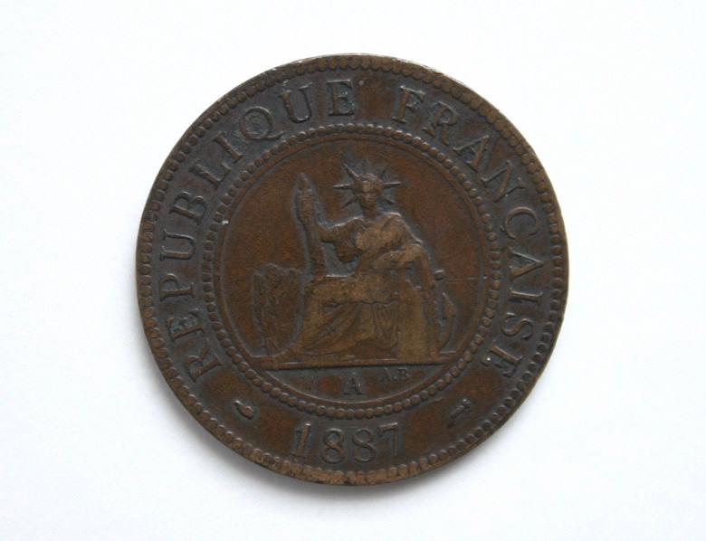 Pièce de 1 centime, Indochine française (1887)