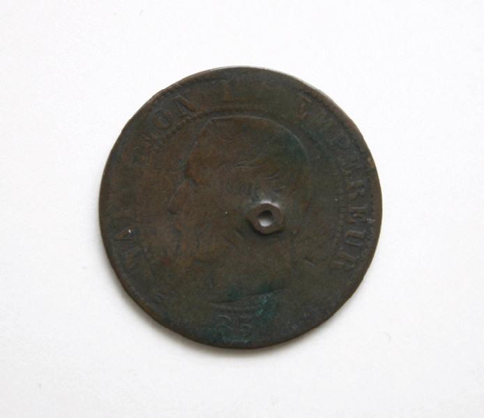 Pièce de 5 centimes, Napoléon III (185?) (effigie de Napoléon III)