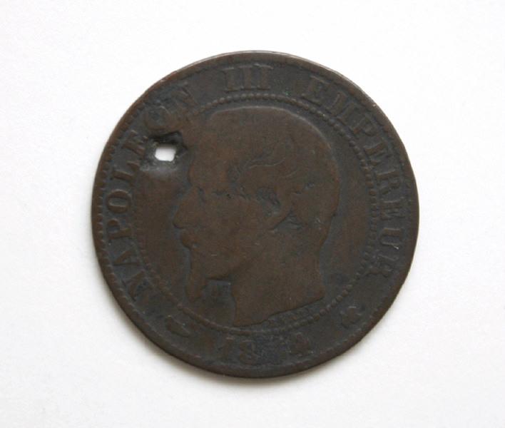 Pièce de 5 centimes, Napoléon III (1854) (effigie de Napoléon III)