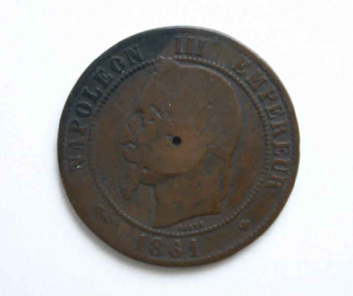 Pièce de 10 centimes, Napoléon III (1861) (effigie de Napoléon III)