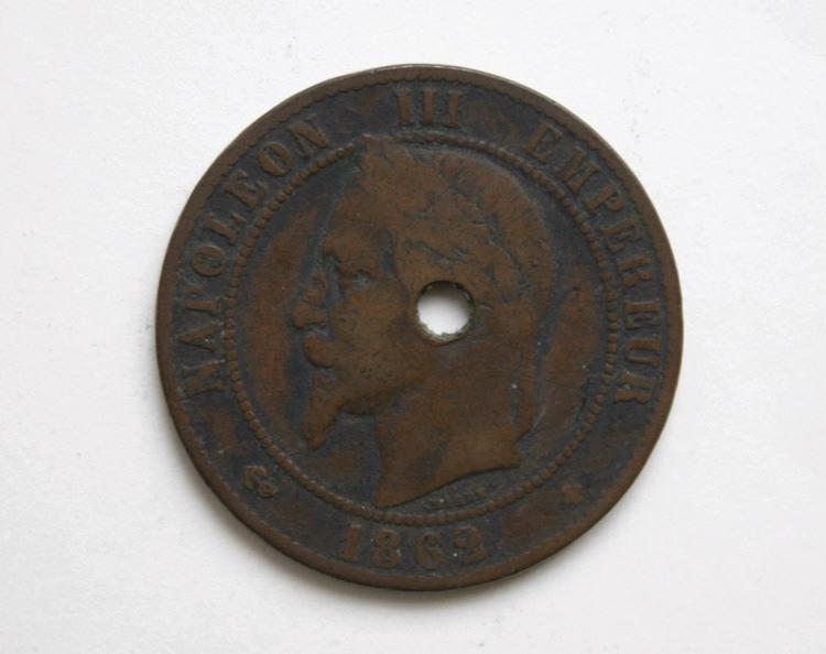 Pièce de 10 centimes, Napoléon III (1862) (effigie de Napoléon III)