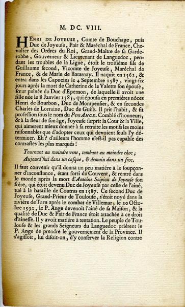 La vie d'Henri de Joyeuse dit Père Ange