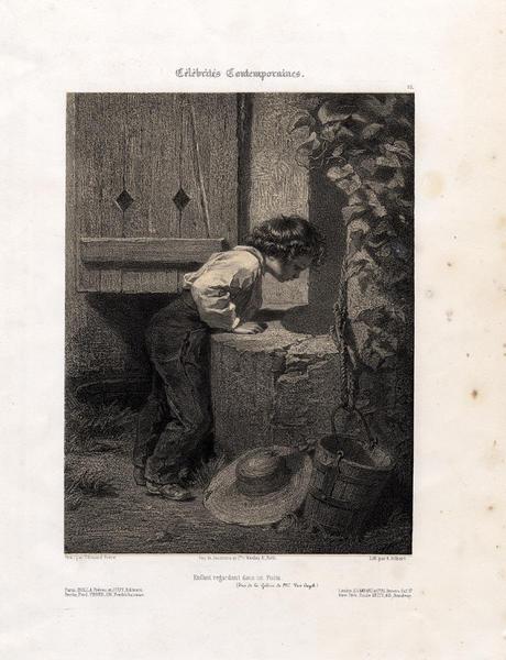 Enfant regardant dans un puits