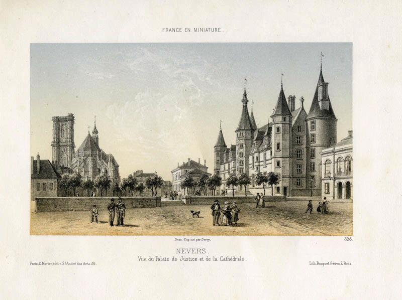 France en miniature : Vue du Palais de Justice et de la Cathédrale