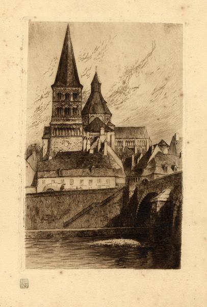 Clocher de l'église à la Charité-sur-Loire