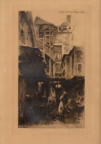 Escalier de la mère Oleyer à Nevers (La maison de la mère Oleyer se situait rue de la Barre)