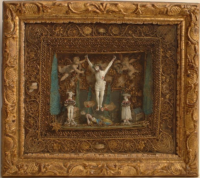 Retable ex-voto-reliquaire : Sainte Madeleine-Saint Grégoire-Le Grand-Saint Martin de Tours