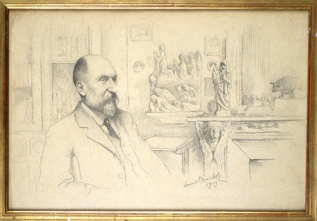 Portrait d'Eugène Chevalier dans son intérieur
