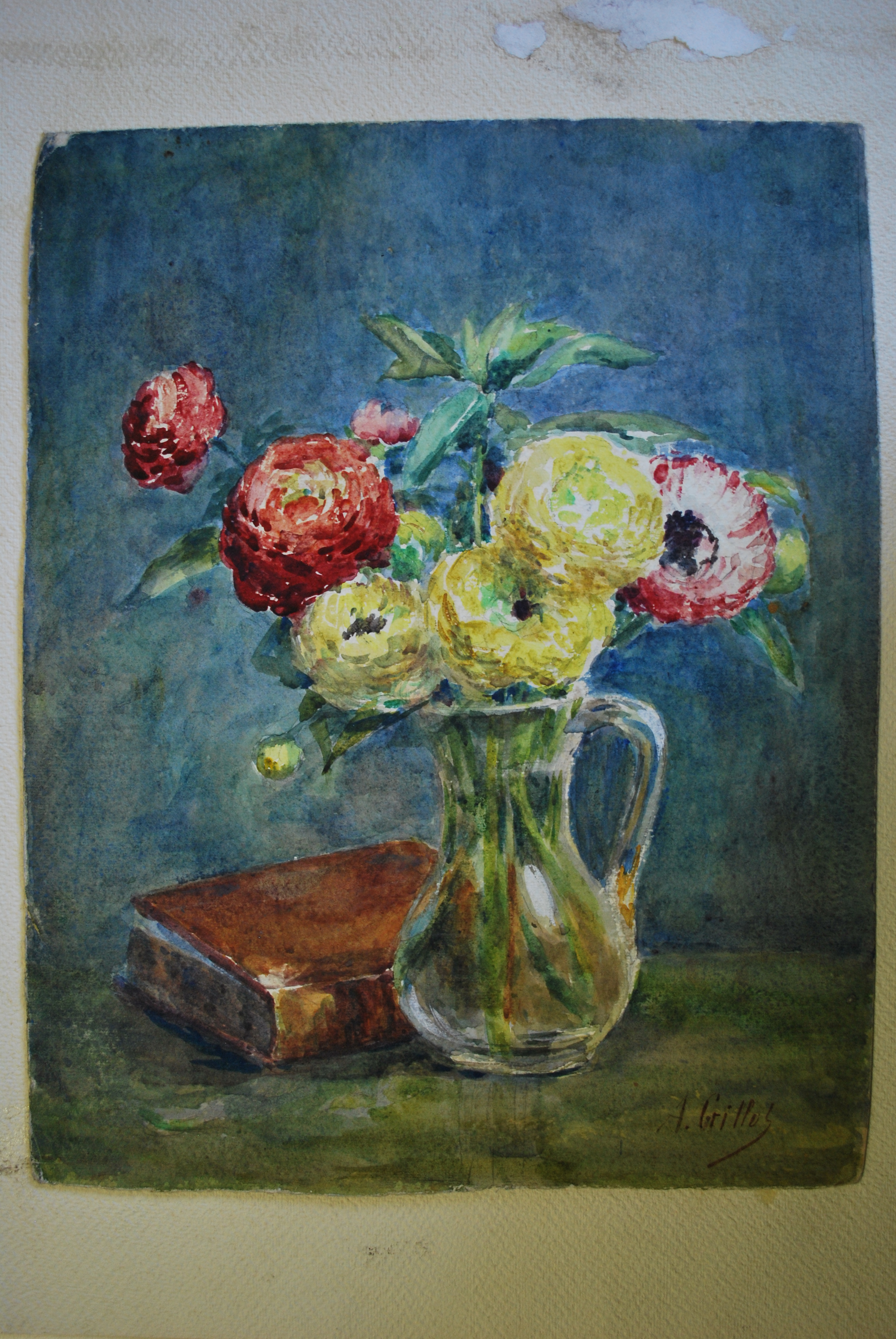 Bouquet de fleurs et livre
