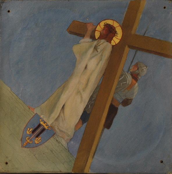 Chemin de croix 2e station : Jésus est chargé de la croix