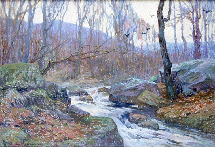 Soirée de novembre dans les bois du Morvan