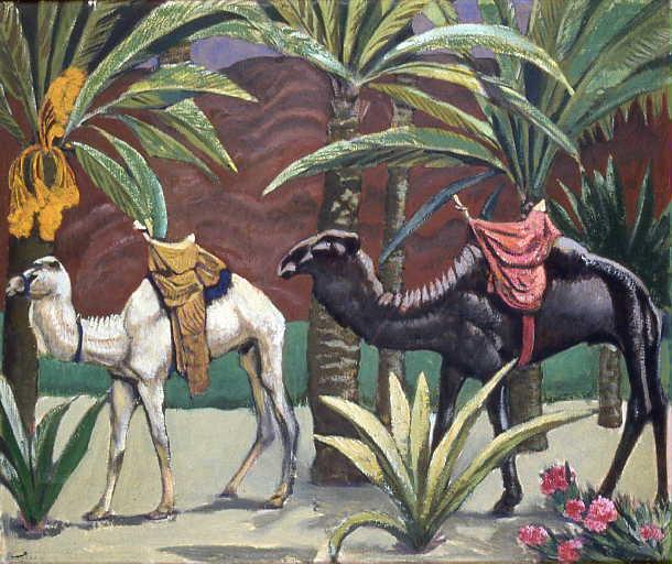 Chameaux dans l'oasis