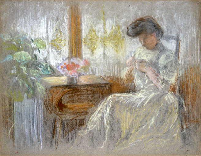 Portrait de femme dans un intérieur