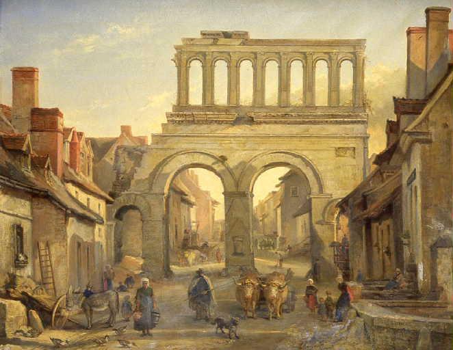 La porte d'Arroux à Autun