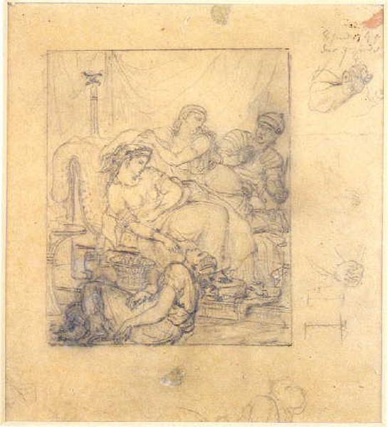 Etude pour la Mort de Cléopâtre (Etude générale)