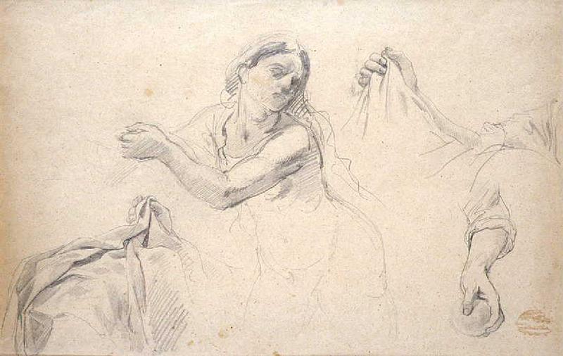 Etude pour la Mort de Cléopâtre (Quatre études pour la servante)