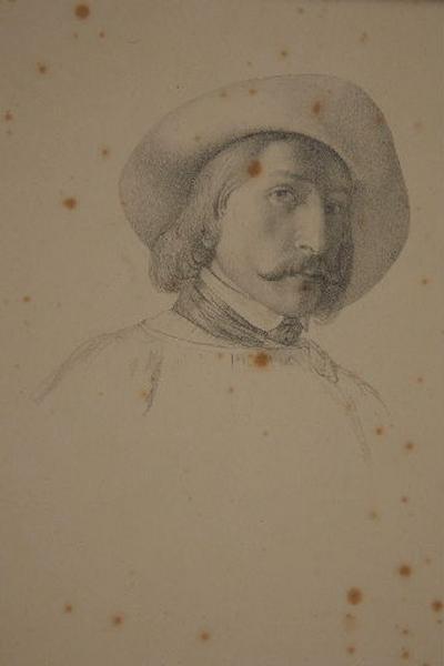 Portrait du peintre Adrien Guignet, d'après son autoportrait