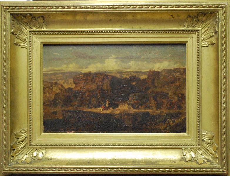 Soldats dans un paysage rocheux