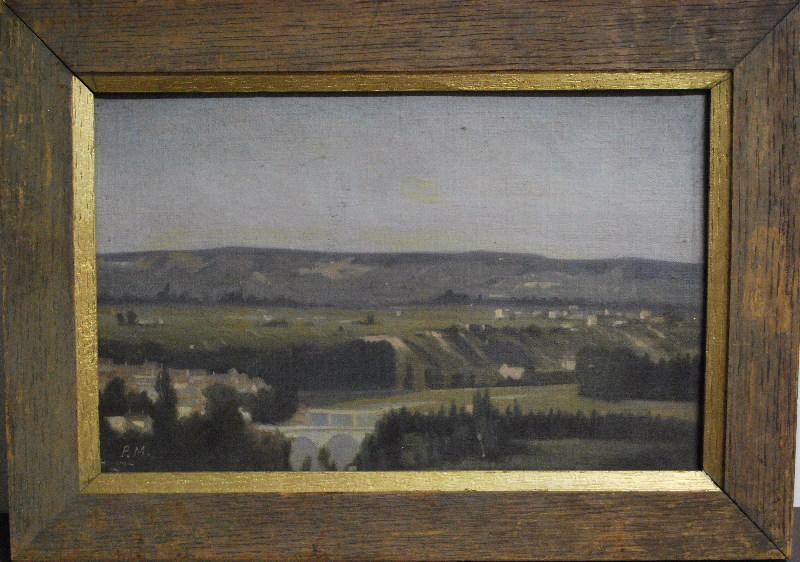 Etude de paysage : rivière et ponts