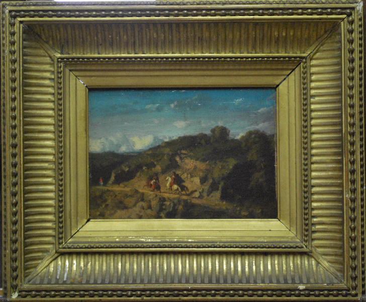 Paysage aux cavaliers