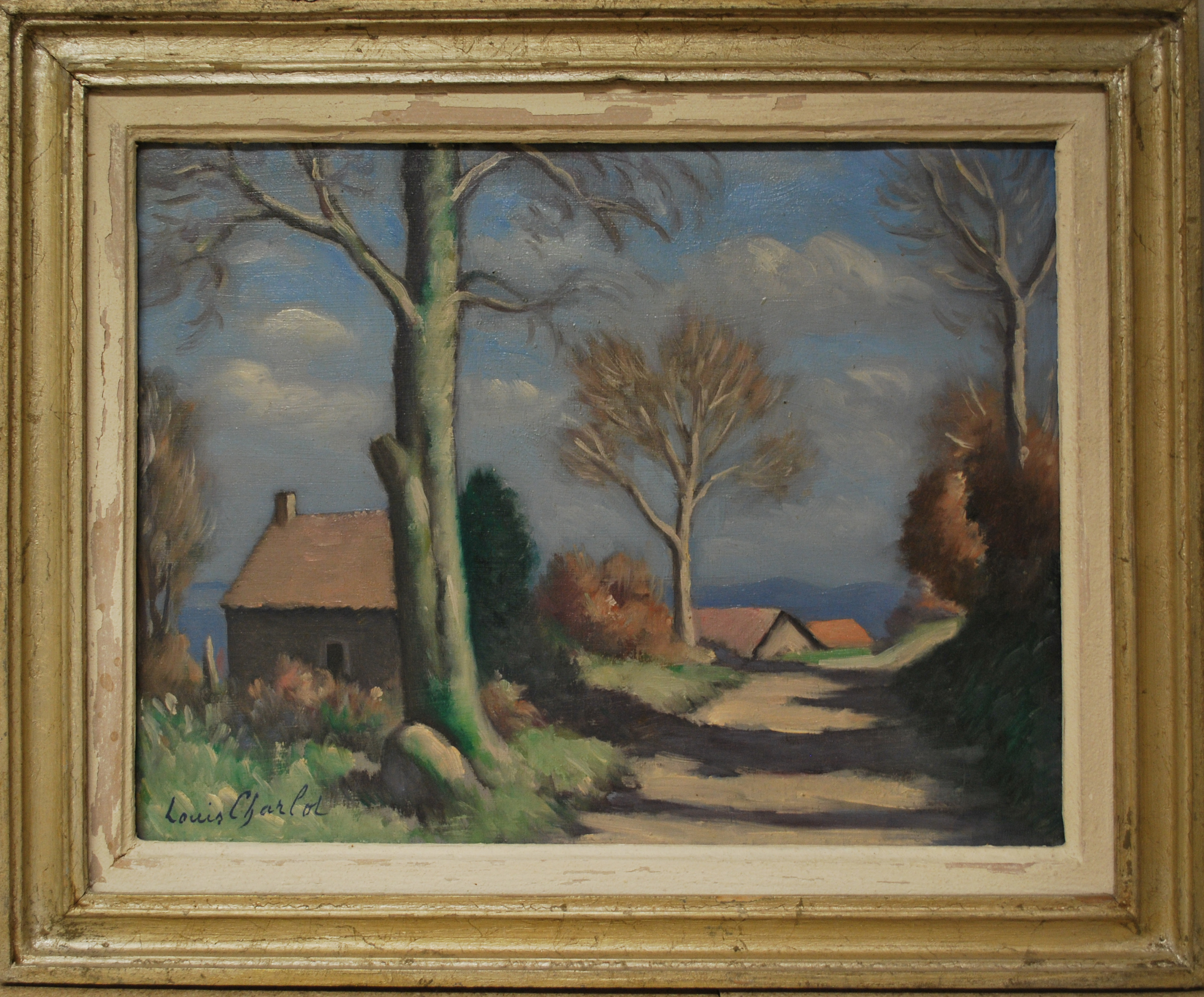 Fermes au bord d'un chemin