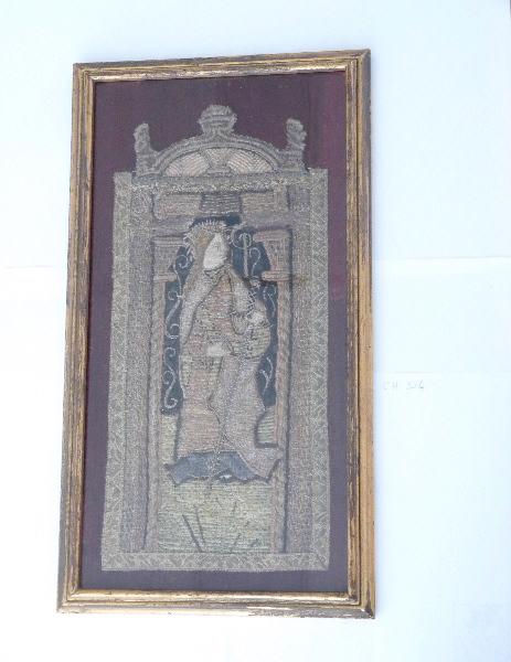 Orfroi de vêtement liturgique : Sainte Catherine