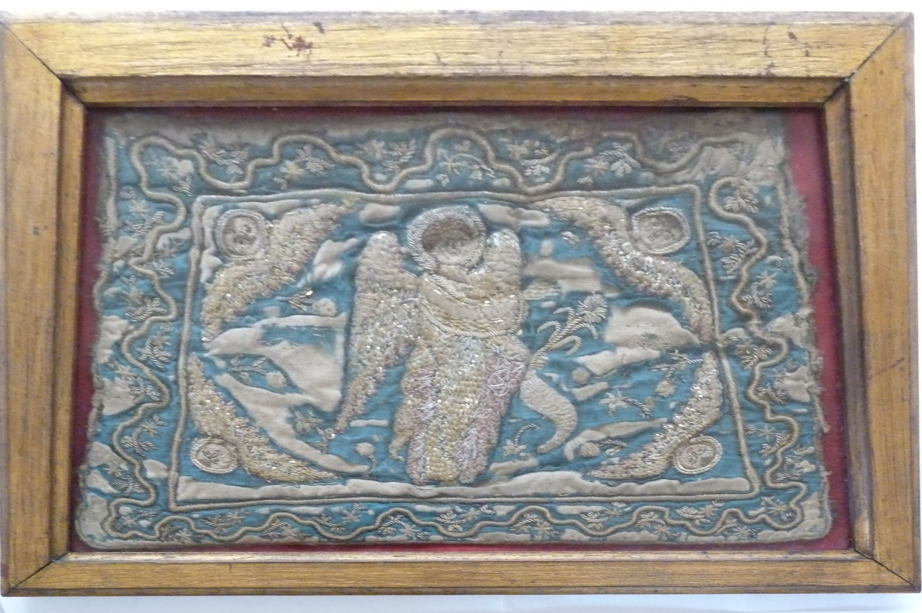 Orfroi de vêtement liturgique : Ange de l'Annonciation