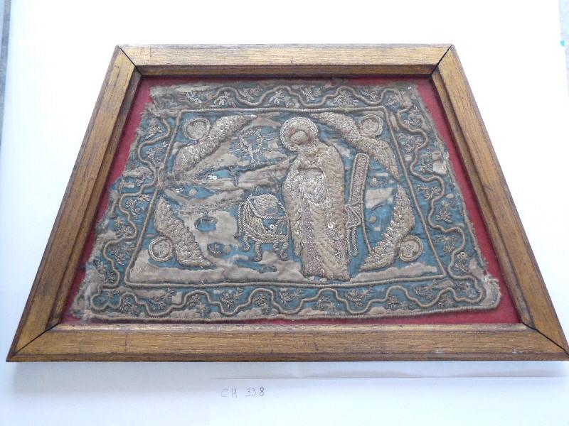 Orfroi de vêtement liturgique : Vierge de l'Annonciation