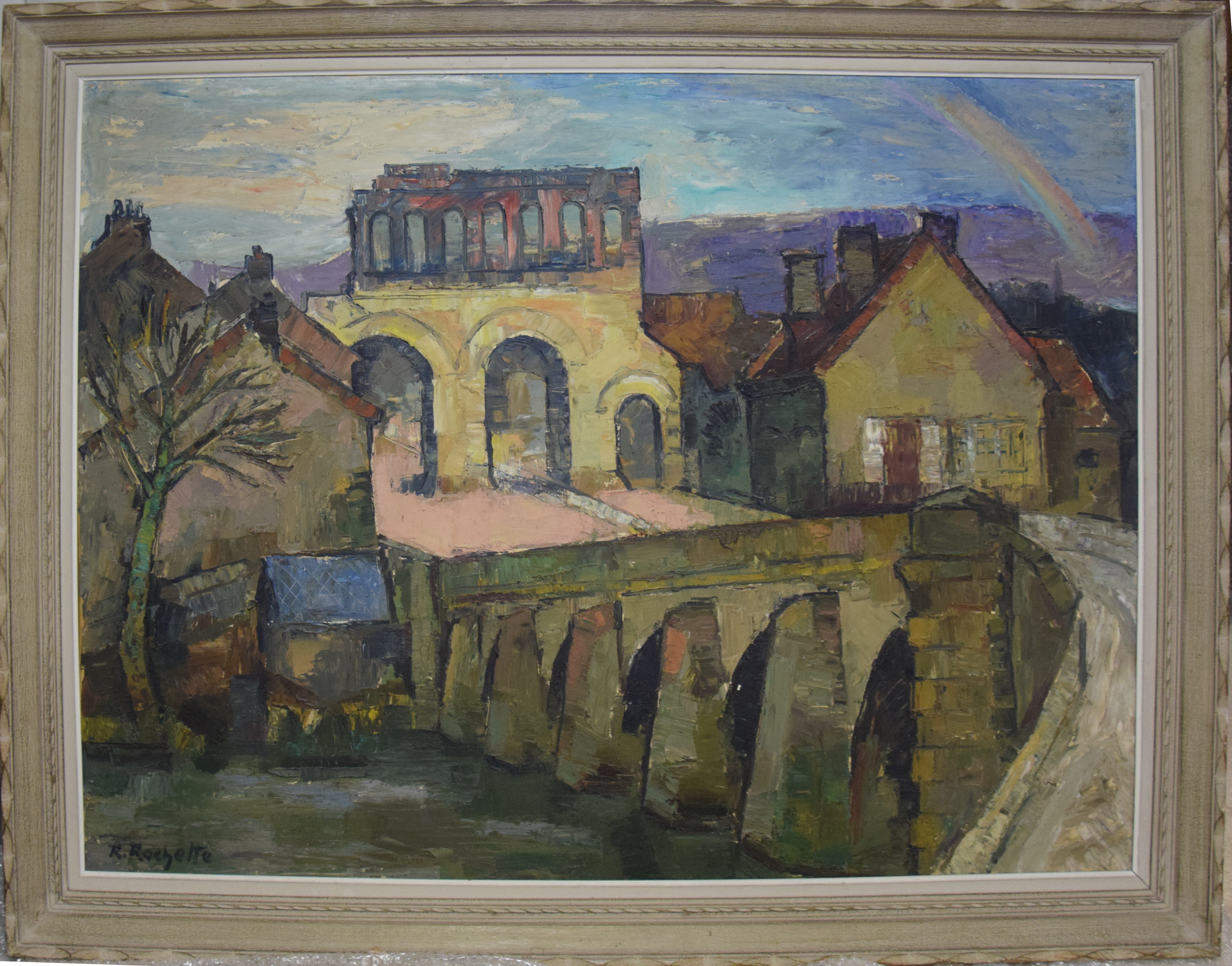 La porte et le pont d'Arroux à Autun