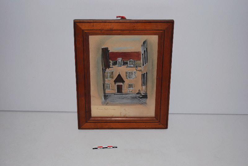 Vue de la maison Verger-Tarin, façade aux lions