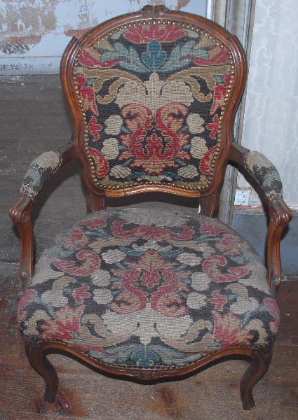 Ensemble de cinq fauteuils de style Louis XV