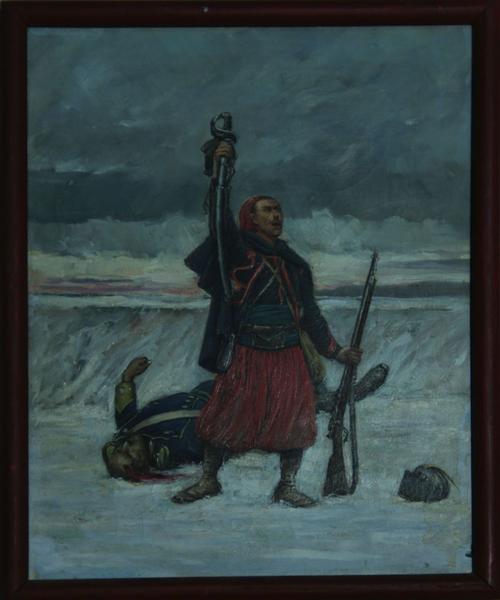 Soldat allemand tué par un zouave lors de la guerre de 1870