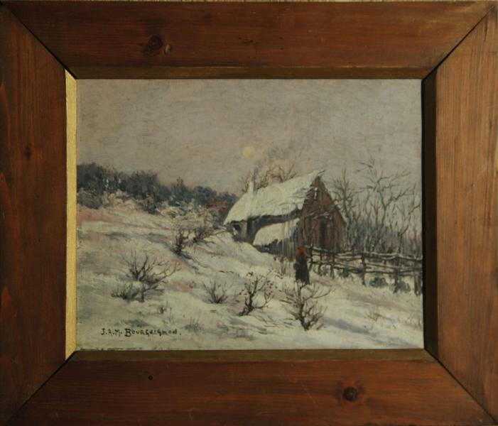 Chaumière morvandelle sous la neige