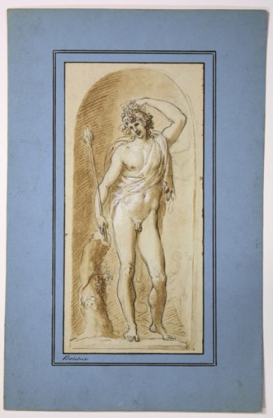 Bacchus à la branche de pin (thyrse)