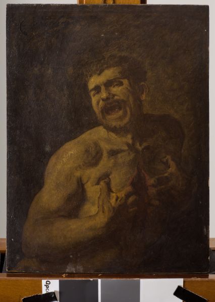 Homme se déchirant la poitrine