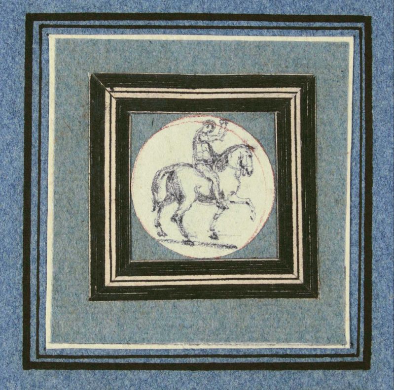 Etude n°5, statue équestre de Nonius Balbus  (titre factice)