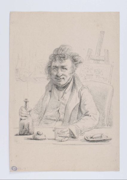 Adrien-Jean-Baptiste Muffat, appelé Joly, acteur, jouant Lantara dans la pièce "Le peintre dans le cabaret"